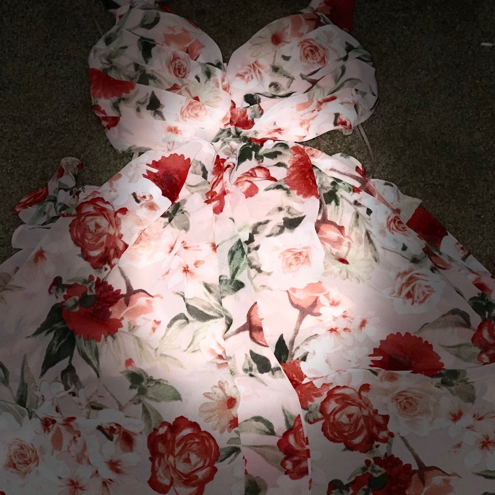 Pink flower dress